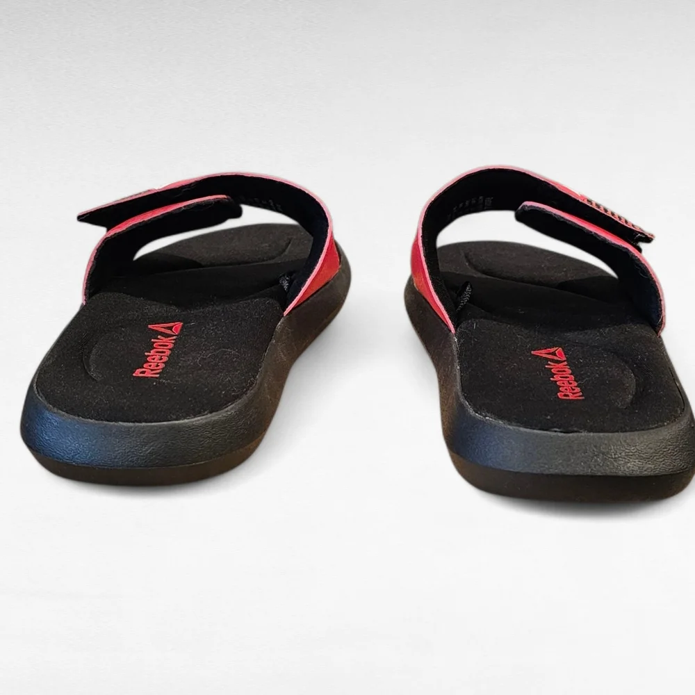 Reebok Men's Comfort Slides Red and Black Size 7